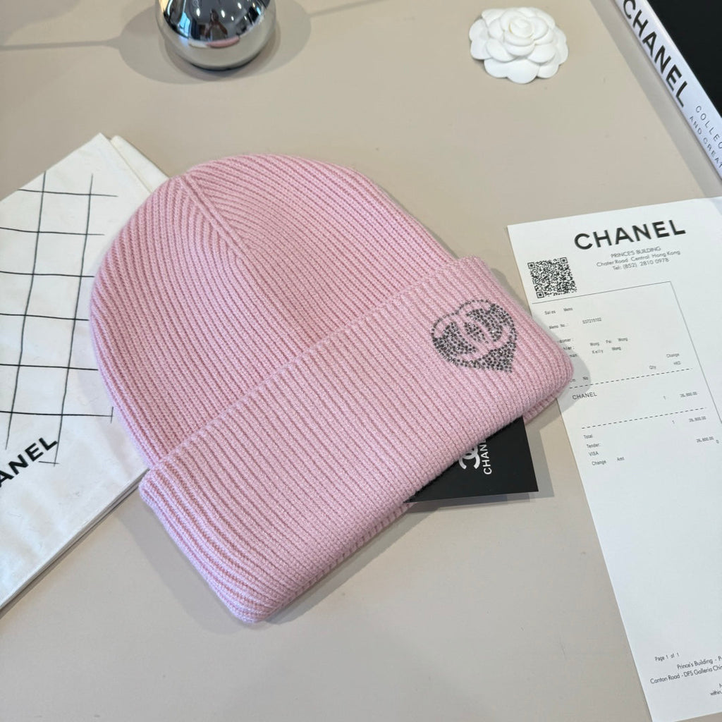 C/C Knit Beanie in pink