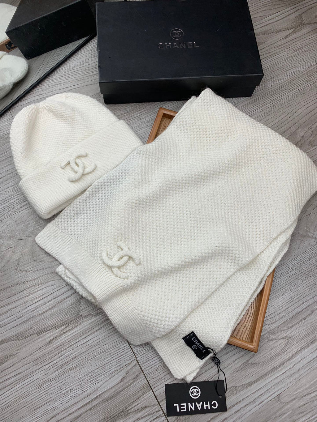 CC Cozy Knit Beanie & Scarf Set