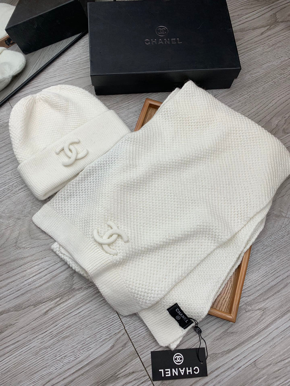 CC Cozy Knit Beanie & Scarf Set