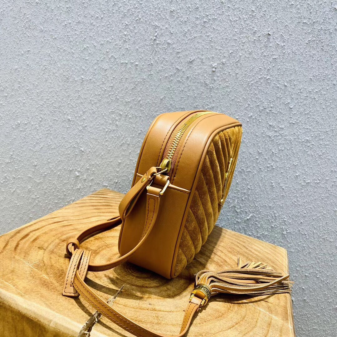 Lou Camera Bag Small Suede and Leather
