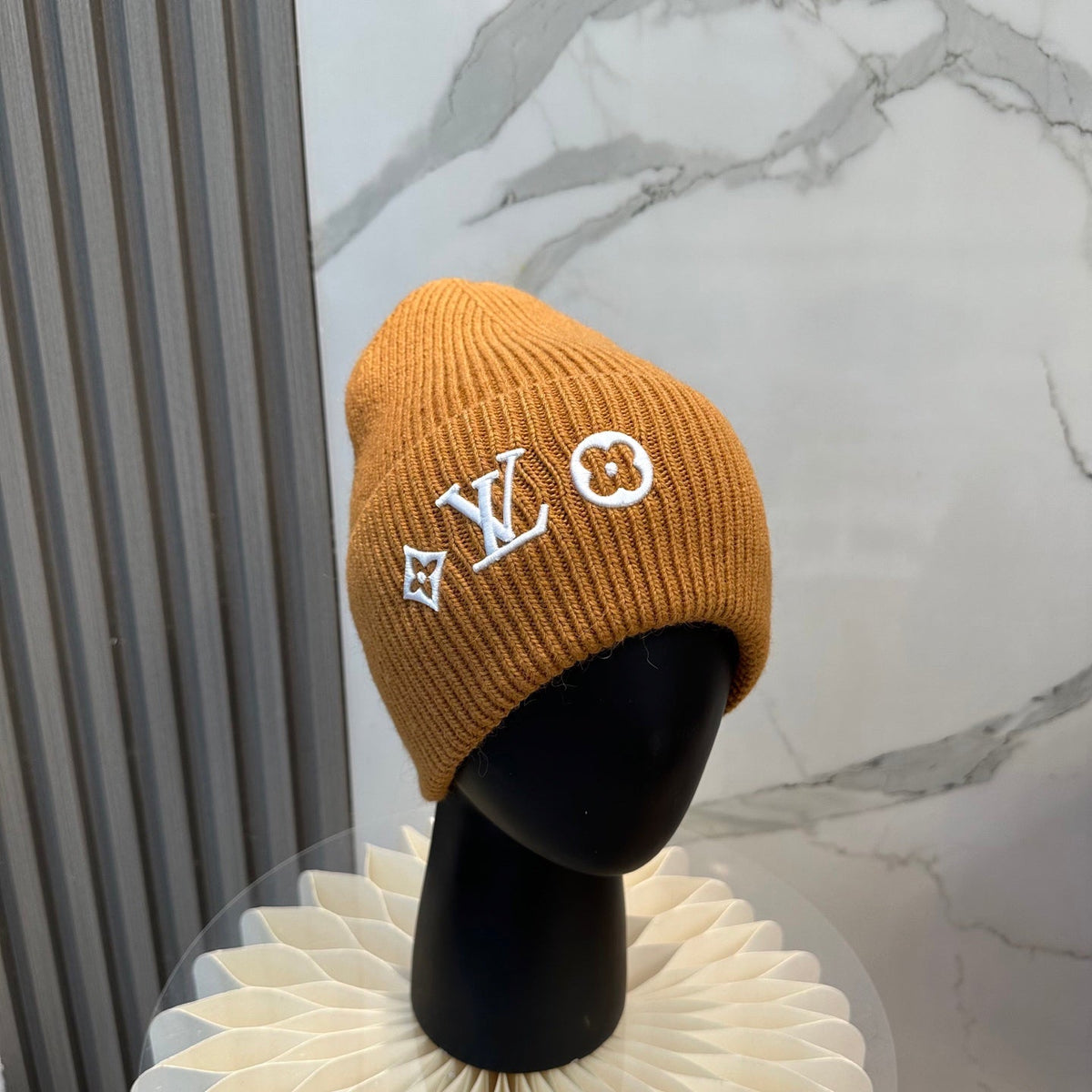 Knit Beanie in Khaki