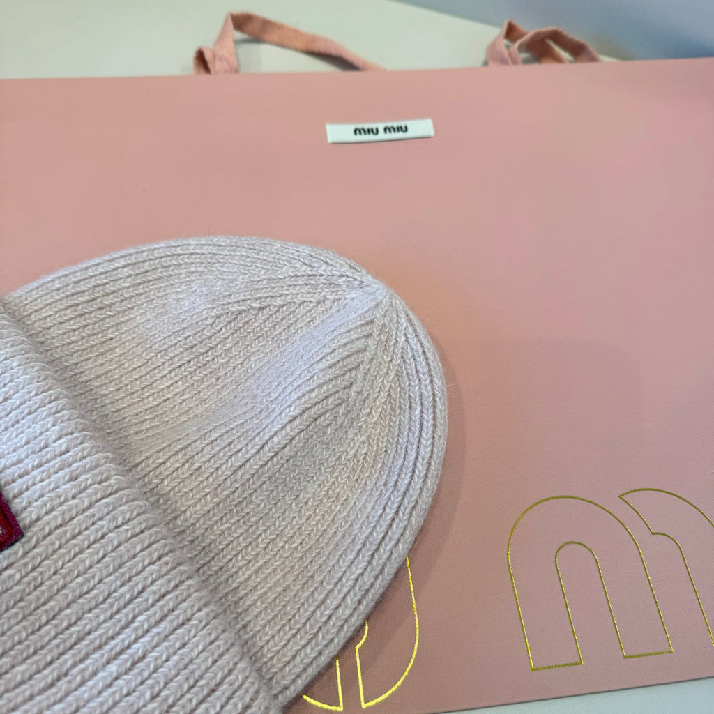 mm Knit Beanie in pink
