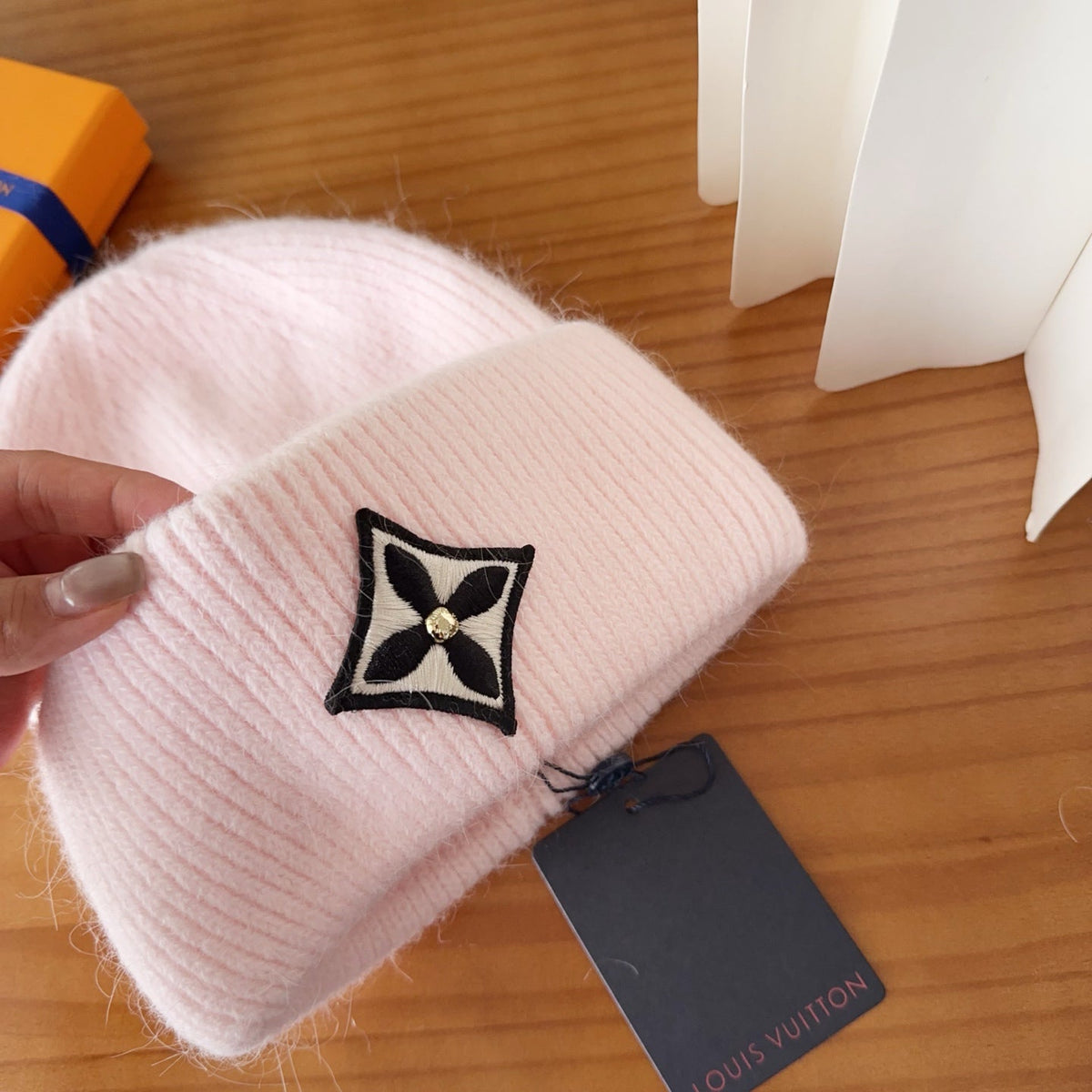 Beanie in Light Pink
