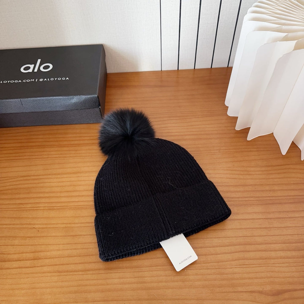 Knitted Beanie in Black