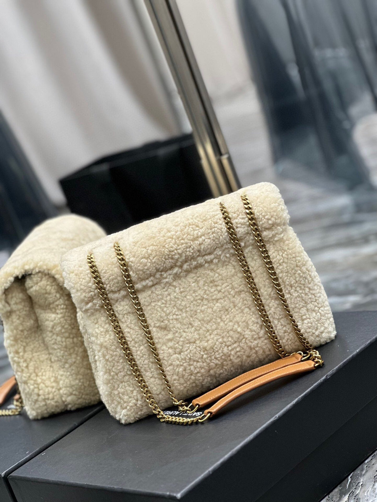 Soft Shearling Foldover Crossbody Bag 734535902