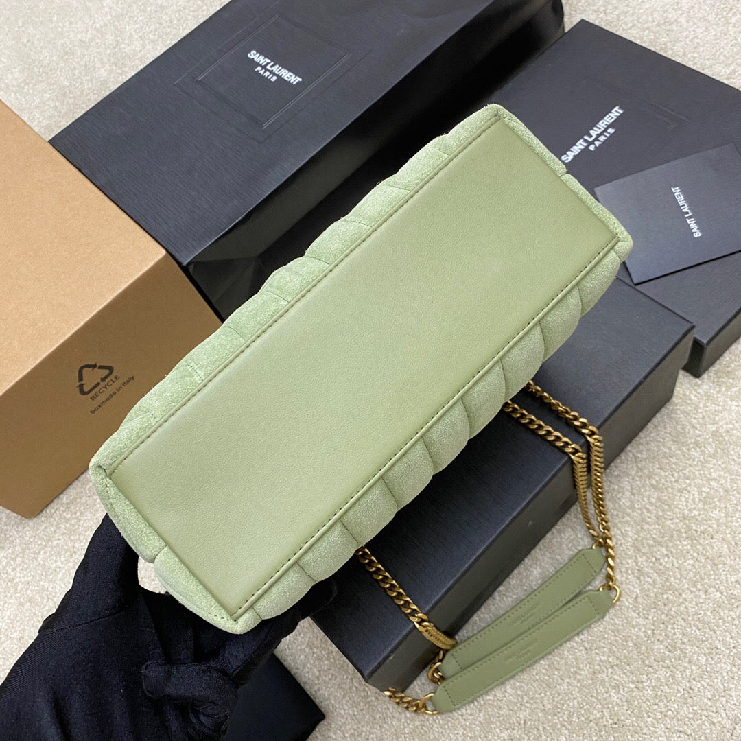 Soft sage suede crossbody 688019190