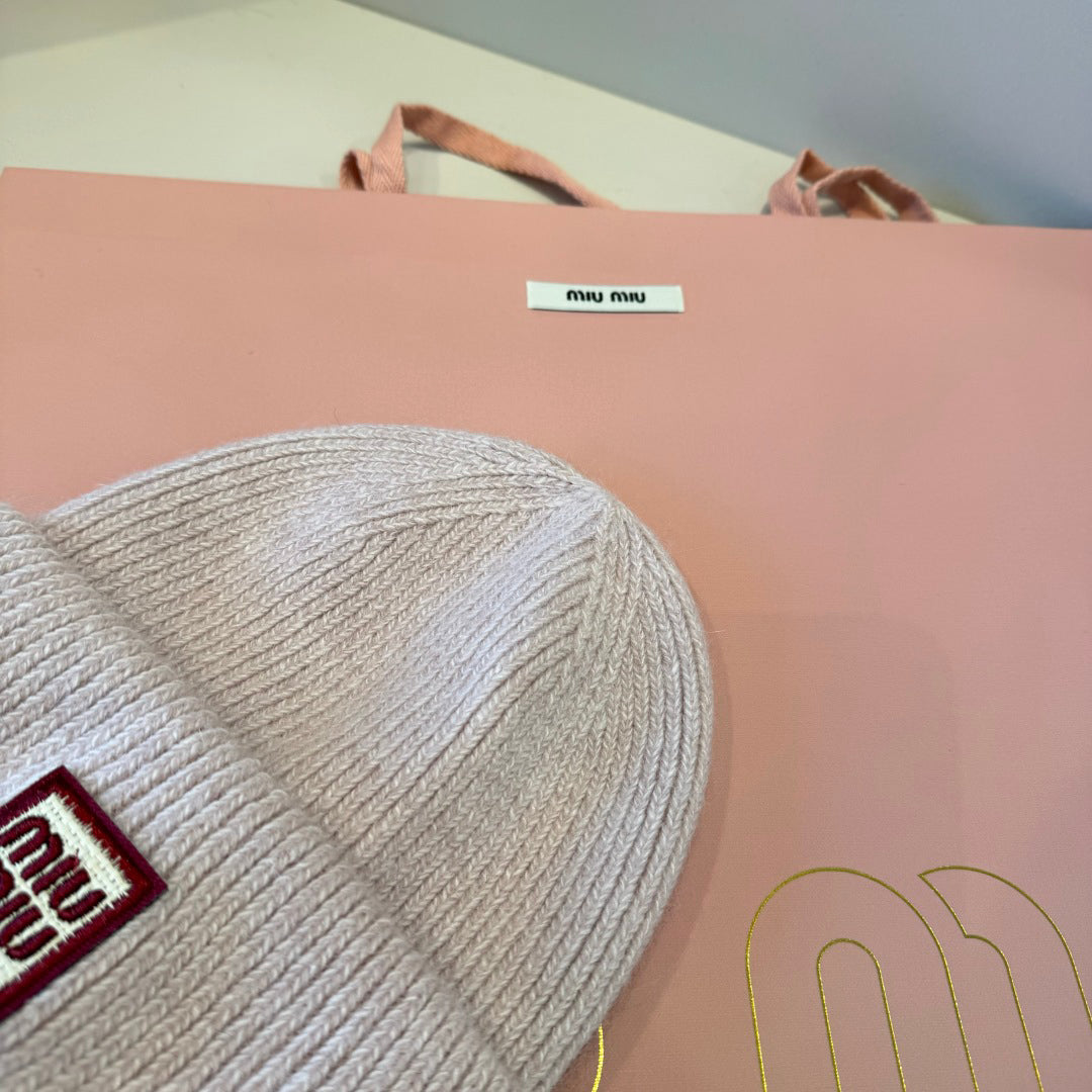 mm Knit Beanie in pink