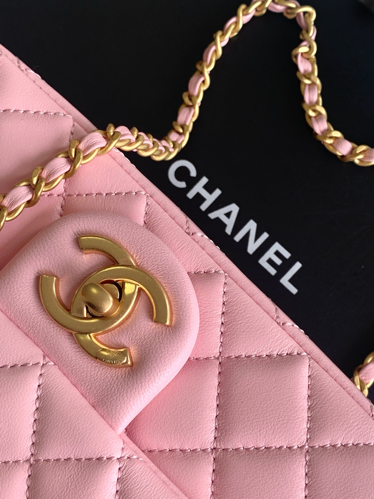 CC Mini Rectangular Flap Bag Petal Pink